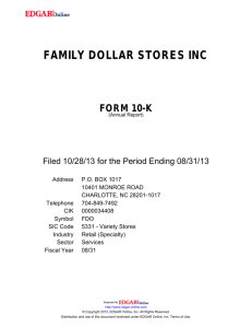 family dollar stores inc