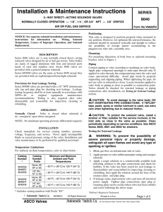 Valves: ASCO Series 8040 2-Way Direct