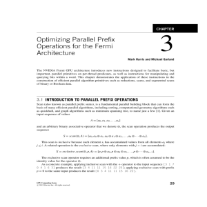 Optimizing Parallel Prefix Operations for the Fermi