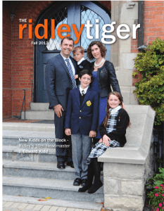 New Kidds on the Block - Ridley's 10th Headmaster