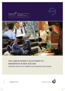 Labour Market Adjustment of Immigrants in New Zealand