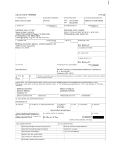 delivery order final - Northrop Grumman Corporation