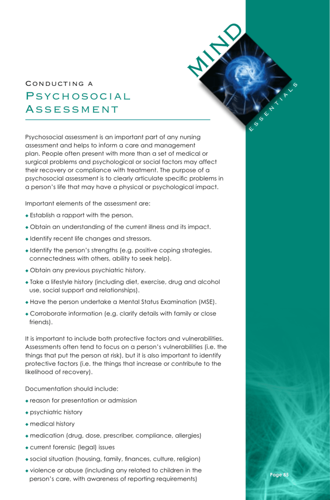 Psychosocial Assessment 0335