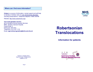 Robertsonian Translocation