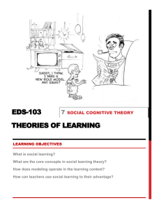 Module 7. SOCIAL LEARNING THEORIES