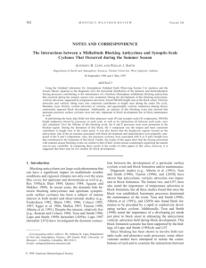 Lupo and Smith 1998 - Atmospheric Science Program