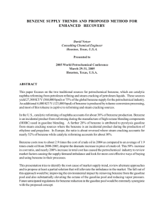 benzene supply trends and proposed method for