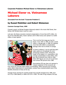 Corporate Predators: Michael Eisner vs Vietnamese Laborers
