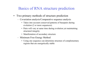 Basics of RNA structure prediction