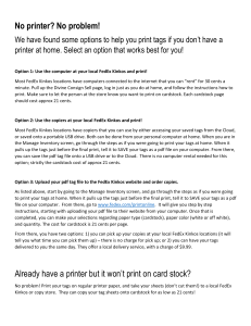 no printer help sheet PDF