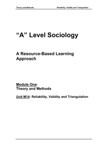 “A” Level Sociology