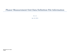Phasor Measurement Unit Data Definition File Information