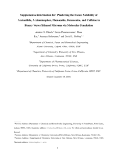 Supplemental information for: Predicting the Excess Solubility of