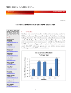 Securities Enforcement 2014 Year-End Review