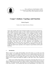 Michal Peprník: Cooper's Indians: Typology and Function