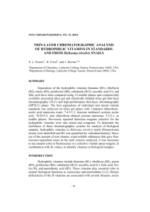 Thin-layer chromatographic analysis of hydrophilic vitamins in