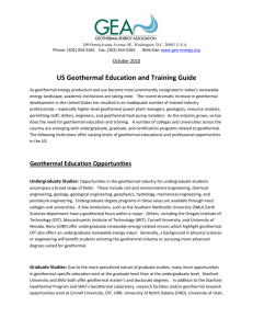 US Geothermal Education and Training Guide