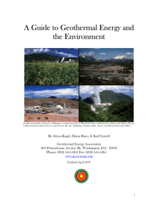 A Guide to Geothermal Energy and the Environment