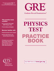 Physics Test Practice Book