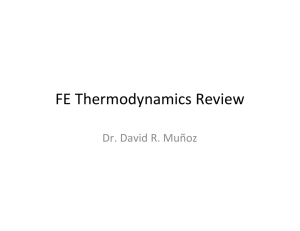 FE Thermodynamics Review