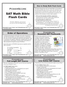 SAT Math Bible Flash Cards