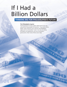 If I Had a Billion Dollars - Economy League of Greater Philadelphia