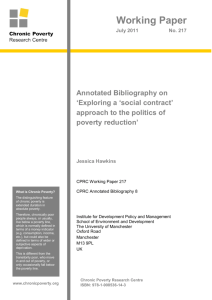 Annotated Bibliography - Chronic Poverty Research Centre