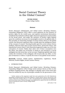 Social Contract Theory in the Global Context