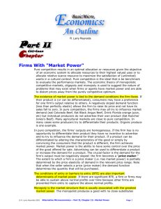 Firms With "Market Power"