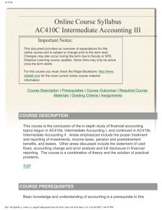Online Course Syllabus AC410C Intermediate Accounting III
