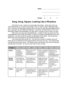Geometry Quadrilateral Song Project