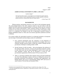 Agricultural Extension in Africa and Asia