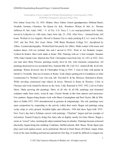 Transcription of text on panel B of Robert Rauschenberg's