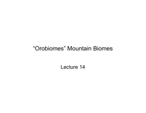 “Orobiomes” Mountain Biomes