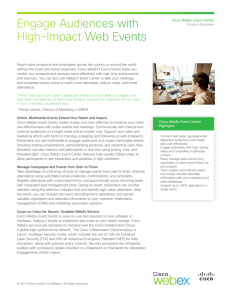Cisco WebEx Event Center Data Sheet