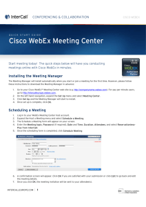 Cisco WebEx Meeting Center