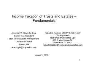 Income Taxation of Trusts and Estates – Fundamentals