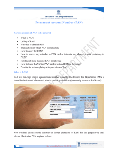 Permanent Account Number (PAN)