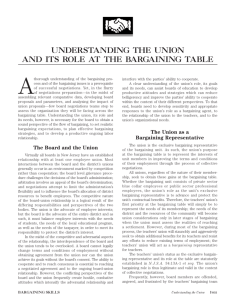 Understanding the Union and it's Role at the Bargaining Table