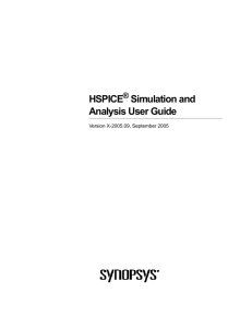 HSPICE Simulation and Analysis User Guide