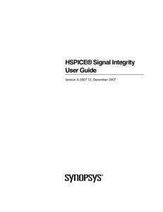 HSPICE User Guide: Signal Integrity