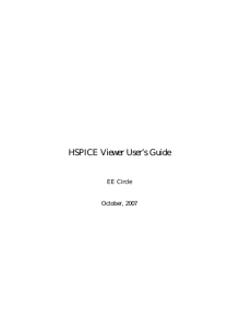 HSPICE Viewer User's Guide