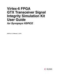 Xilinx UG375 Virtex-6 FPGA GTX Transceiver Signal Integrity