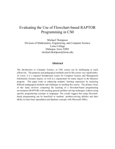 Evaluating the Use of Flowchart-based RAPTOR Programming in CS0