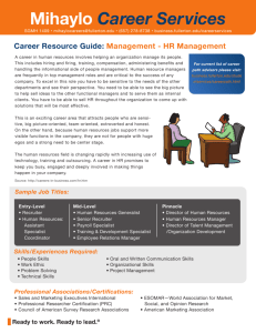 Career Resource Guide: Management