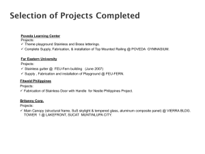 Selection of Projects Completed