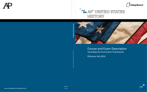 AP US History Course and Exam Description