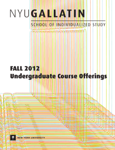FALL 2012 Undergraduate Course Offerings