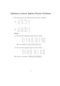 Solutions to Linear Algebra Practice Problems