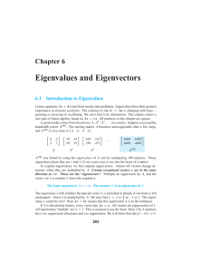 Introduction to eigenvalues and eigenvectors